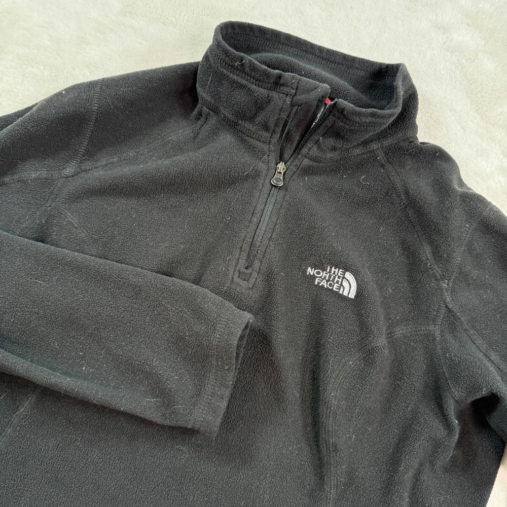 The North Face Womens Black Polartec Classic Quarter‎ Zip Fleece Pullover Small